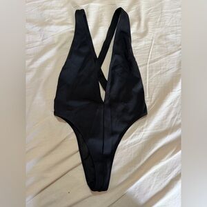 Kendall Kylie high rise black one piece